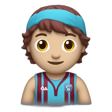 Burgundy blue striped Trabzonspor jersey sticker