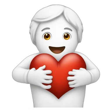 hug with heart sticker