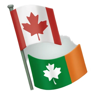 Irish and Canadian flag  sticker