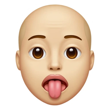 Tongue sticking out but mouth not open sticker