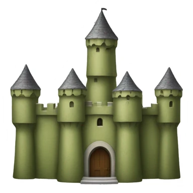 realistic olive green castle sticker