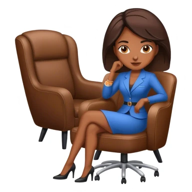 Professional woman sitting on chair sticker
