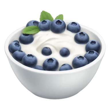 bowl with yogurt and blueberries sticker