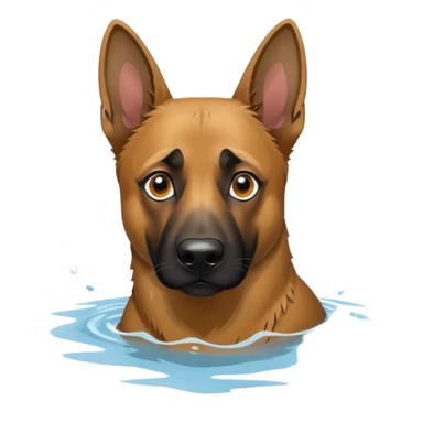 Belgium Malinois in the Water  sticker