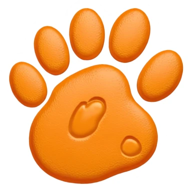a very light pale pastel orange #FFDBBB pawprint sticker