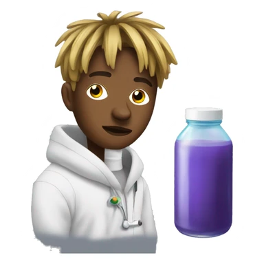 Juice Wrld with medicine sticker