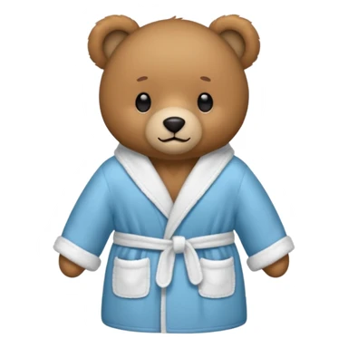 teddy bear bathrobe sticker