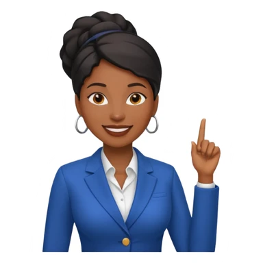 Public Speaker black woman  sticker