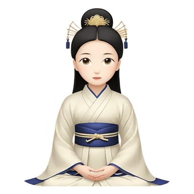 黑頭髮層咖啡色頭髮 微自然捲長髮 劉海妹妹頭 大眼睛戴咖啡色隱眼 身穿白色制服 白色口罩 sticker