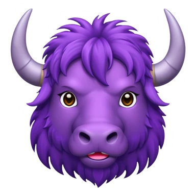 a purple yak Head sticker
