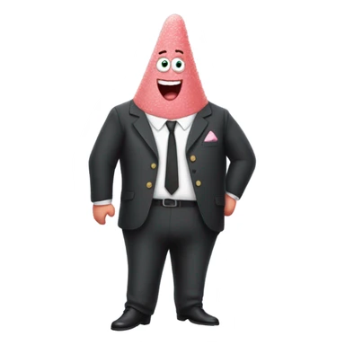 Patrick star in a suit sticker