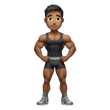 A young man bodybuilder with the muscular body  sticker