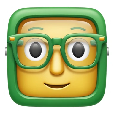 Green Square Spects. only spects. sticker