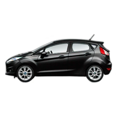 ford fiesta black with drink bottle sticker