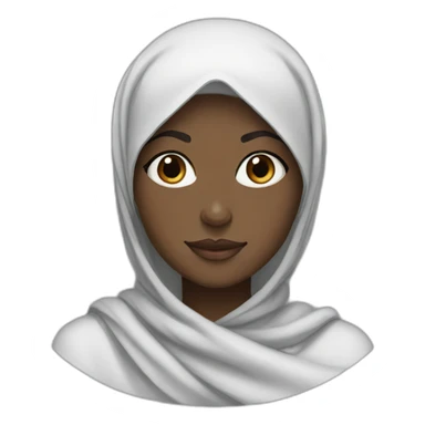 Hijab black girl avion sticker