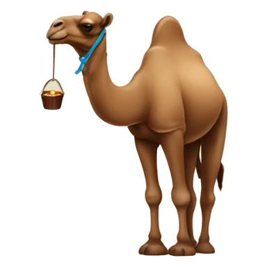 A camel holding a bar of chocolate  sticker