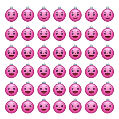 Cute pink Christmas and new years emojis sticker