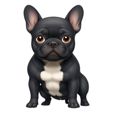 Bouledogue français noir  corps sticker