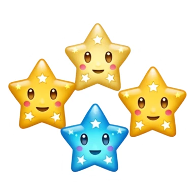 troispetites etoiles lumineuses sticker