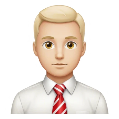 man in tie with polish flag sticker