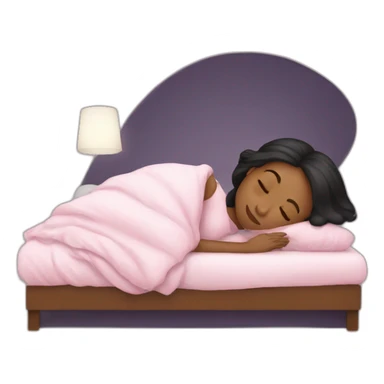 Girl in bed sleep sticker