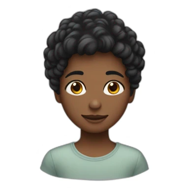 une fille avec des cheuveux noires de couleur de peau blanche qui fait un calin a un garçon qui est son amoureux sticker