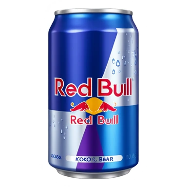 Kokos blåbär redbull sticker