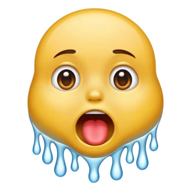 drooling saliva and spit coming out of mouth sticker