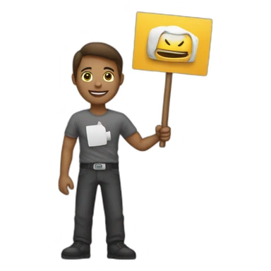 a demonstrator with a sign that says "freedom" sticker