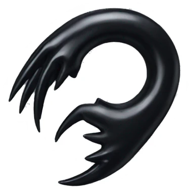 Black claw clip for hair sticker