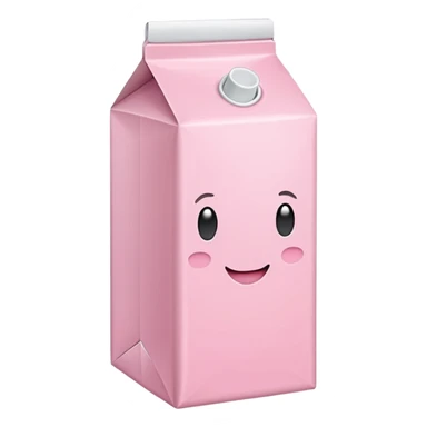 Pink milk carton sticker