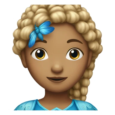 fairy girl wearing blue sticker