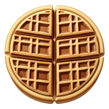 Waffle with chocolate sticker