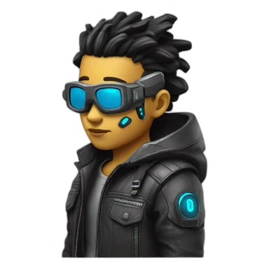 cyberpunk Jaqueta de Couro Sintético sticker