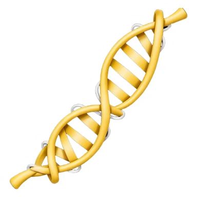 con of a single-stranded mRNA shaped as a half-helix; simple curved ribbon with small ticks for bases; balanced symmetry; flat vector, high contrast, transparent background, no text; suitable for app icon or presentation. sticker