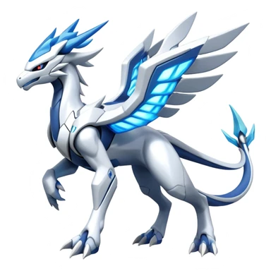 Modern Futuristic Kyurem-reshiram-dialga-Suicune-hybrid, full body sticker