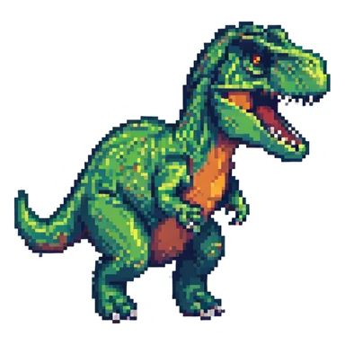 t-rex dinosaur pixel art sticker
