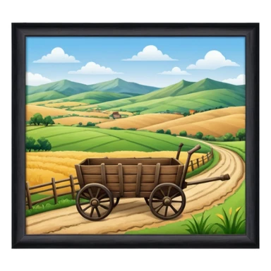 una carretrea con paisaje de lado sticker