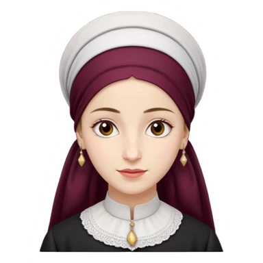 orthodox jewish woman with tichel circa. 1890 make into pretty young maroon sticker