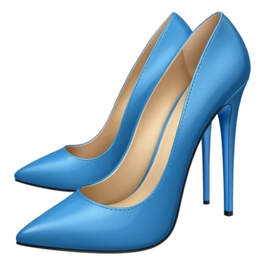 blue high-heeled shoes sticker