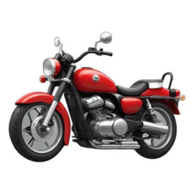 motorbike black and red with dog above sticker