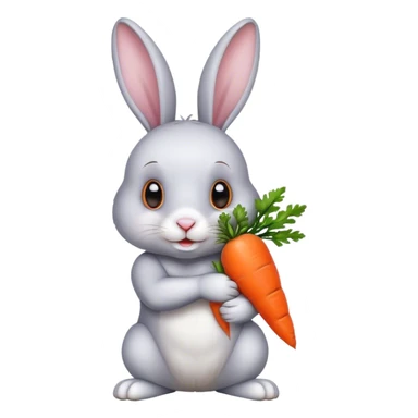 rabbit with carrot sticker