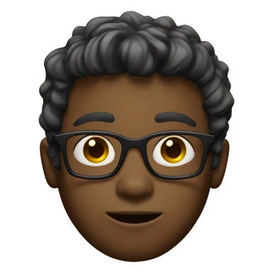 boy with specs, hairs down sticker