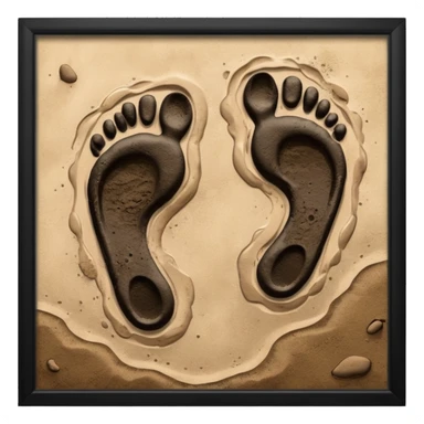 a detective film - footprints sticker