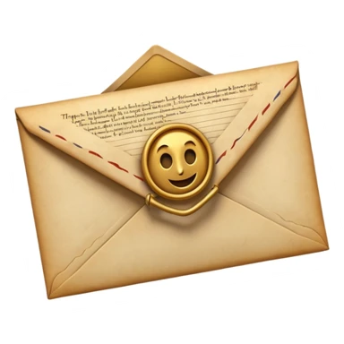 “3D emoji of a magical envelope, Harry Potter style, Hogwarts letter, fantasy magic, soft glow, cinematic lighting, high detail” sticker