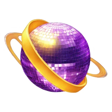 Disco ball Saturn  sticker