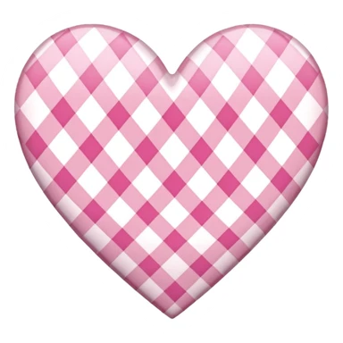 sakura heart with a plaid pattern sticker