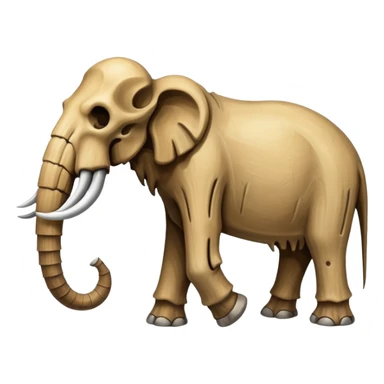 skeleton of a mammoth sticker