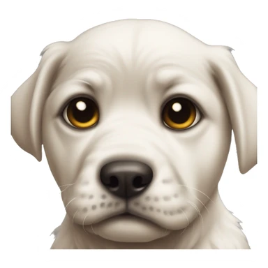 sad puppy eyes emoji but blowing a kiss sticker