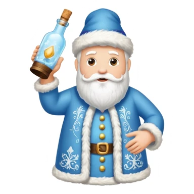Father Frost Bottle with Popping Cork sticker